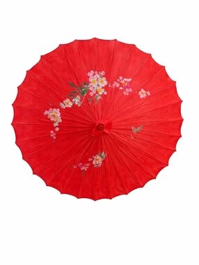 Floral true Oriental delicate bamboo parasol